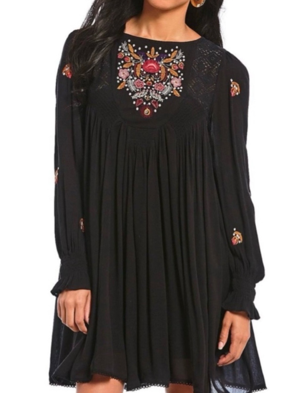 Free People Mojave Embroidered Mini Dress NWT